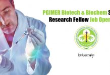 PGIMER Biotech & Biochem Senior Research Fellow Job Opening PGIMER Biotech & Biochem
