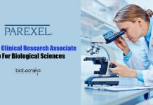 Parexel Clinical Research Associate Job For Biological Sciences Parexel Clinical Research Associate