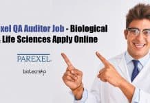 Parexel QA Auditor Job – Biological & Life Sciences Apply Online Parexel QA Jobs