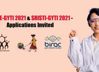 SITARE-GYTI 2021 & SRISTI-GYTI 2021 – Applications Invited SITARE-GYTI 2021 & SRISTI-GYTI