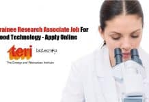 TERI Trainee Research Associate Job For Food Technology – Apply Online TERI Trainee Job