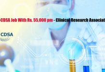 THSTI-CDSA Job With Rs. 55,000 pm – Clinical Research Associate Post THSTI-CDSA Jobs
