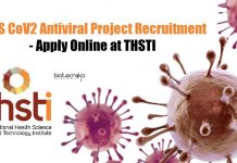 SARS CoV2 Antiviral Project Recruitment – Apply Online at THSTI THSTI Research Job Openings