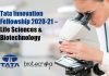 Tata Innovation Fellowship 2020-21 – Life Sciences & Biotechnology Tata Innovation Fellowship 2020-21 – Tata Innovation Fellowship 2021