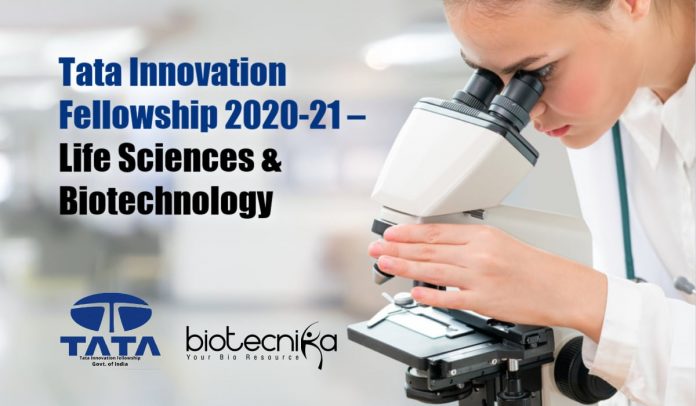 Tata Innovation Fellowship 2020-21 – Tata Innovation Fellowship 2021