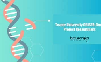 Tezpur University CRISPR-Cas9 Project Recruitment – Junior Research Fellow Post Tezpur University JRF Jobs
