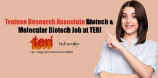 Trainee Research Associate Biotech