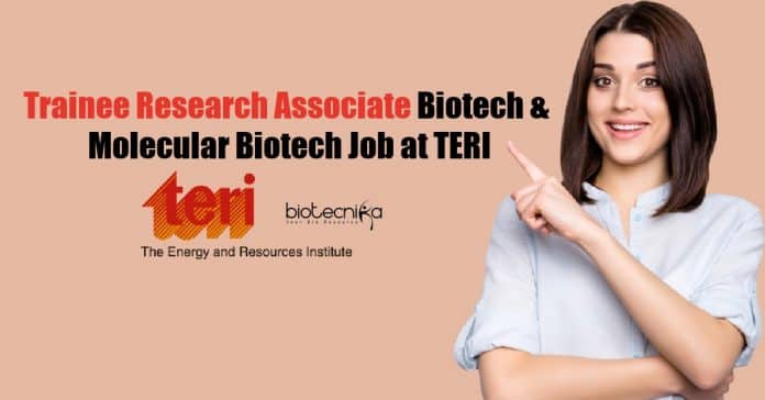 Trainee Research Associate Biotech