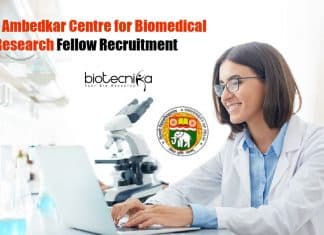 Dr B R Ambedkar Centre for Biomedical Research Fellow Recruitment ACBR Jobs