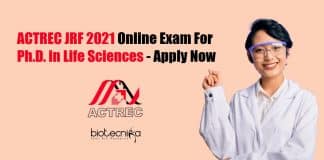 ACTREC JRF 2021