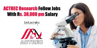 ACTREC Research Fellow Jobs