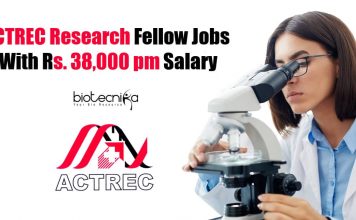 ACTREC Research Fellow Jobs