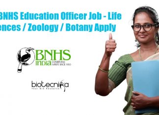 BNHS Life Science Jobs.