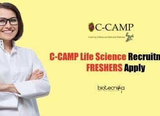 C-CAMP Life Science Recruitment – Freshers Eligible to Apply C-CAMP Life Science Recruitment