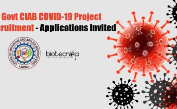 Govt CIAB COVID-19 Project Recruitment – Applications Invited CIAB Biotech/Food Tech Jobs