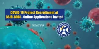 CSIR-CDRI Project Recruitment