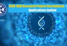 CSIR-IGIB Research Project Recruitment