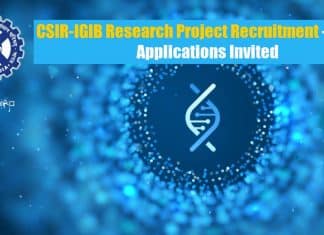 CSIR-IGIB Research Project Recruitment