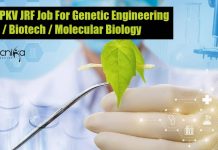 CSKHPKV JRF Job For Genetic Engineering / Biotech / Molecular Biology CSKHPKV JRF Job