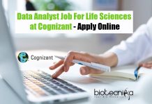 Data Analyst Job For Life Sciences at Cognizant – Apply Online Data Analyst Job For