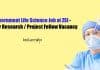 Government Life Science Job at ZSI – Junior Research / Project Fellow Vacancy Government Life Science Job