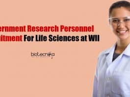 Govt Biotech Job Vacancies