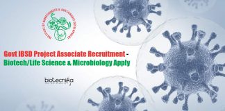 Govt IBSD Project Associate