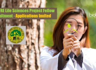 Govt ICFRE Life Sciences Project Fellow Recruitment – Applications Invited ICFRE Life Sciences Project