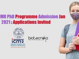 ICMR-NIMR PhD Admission 2021