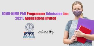 ICMR-NIMR PhD Admission 2021