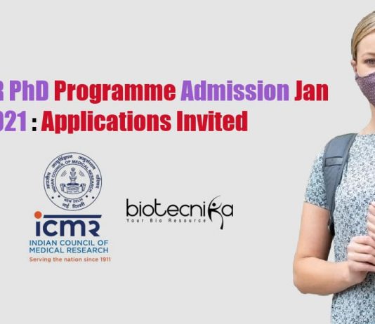 ICMR-NIMR PhD Admission 2021