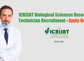 ICRISAT Biological Sciences Research Technician Recruitment – Apply Online ICRISAT Biological Sciences Vacancy