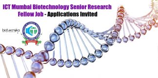 ICT Mumbai Biotechnology SRF