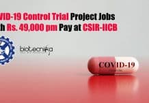 COVID-19 Control Trial Project Jobs With Rs. 49,000 pm Pay at CSIR-IICB IICB PhD Biological Science