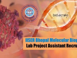 IISER Bhopal Project Assistant