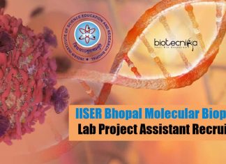 IISER Bhopal Project Assistant