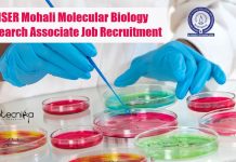 IISER Mohali Molecular Biology Research Associate Job Recruitment IISER Mohali Molecular Biology