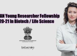 MK BHAN Young Researcher Fellowship 2020-21 In Biotech / Life Science MK Bhan-Young Researcher Fellowship