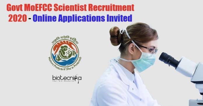 MoEFCC Scientist Recruitment 2020