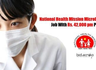 National Health Mission Microbiologist Job With Rs. 42,000 pm Pay NHM Microbiologist Jobs