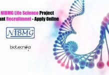 Govt NIBMG Life Science Project Assistant Recruitment – Apply Online NIBMG Life Science Project