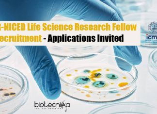 ICMR-NICED Life Science Research Fellow Recruitment – Applications Invited NICED Lifescience JRF Job