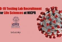 COVID-19 Testing Lab Recruitment For Life Sciences at NICPR NICPR Jobs For Biotech