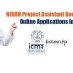 NIRRH Project Assistant Recruitment