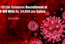 COVID-19 Life Sciences Recruitment at ICMR-NIV With Rs. 54,000 pm Salary NIV Life Sciences Jobs