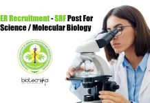 PGIMER Recruitment – SRF Post For Life Science / Molecular Biology PGIMER Recruitment
