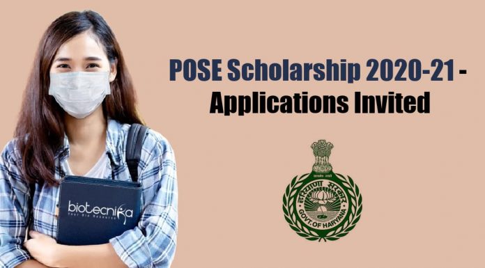 POSE Scholarship 2020-21