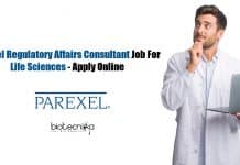 Parexel Regulatory Affairs Consultant Job For Life Sciences – Apply Online Parexel Regulatory Affairs