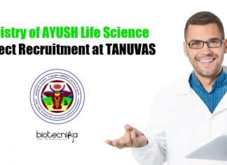 TANUVAS JRF/SRF Jobs