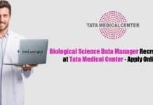 Biological Science Data Manager Recruitment at Tata Medical Center – Apply Online TMC Kolkata Biological